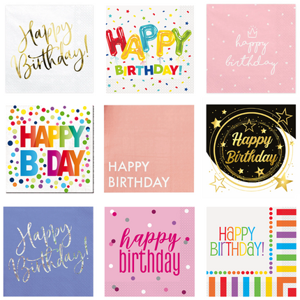 Collection image for: Happy Birthday Servetten