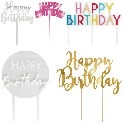 Collection image for: Happy Birthday Taarttoppers