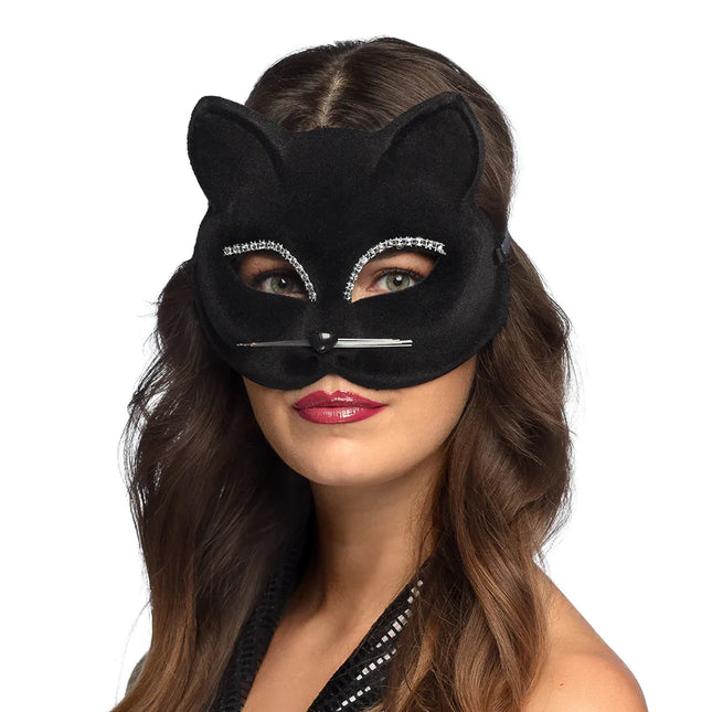 Zwarte Oogmasker Kat