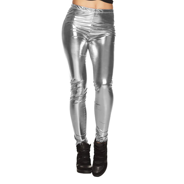 Legging Metallic Zilver