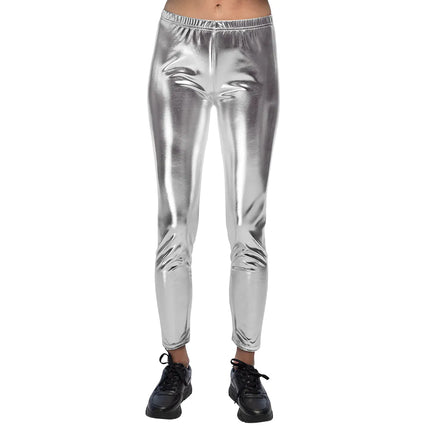 Legging Metallic Zilver