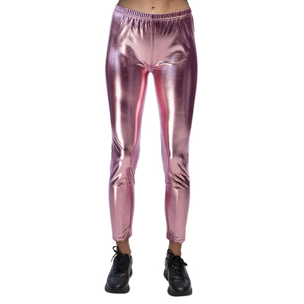 Legging Metallic Roze