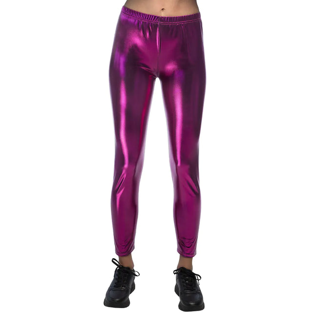 Legging Metallic Paars