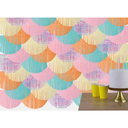 Feest Fringe Backdrop - Pastel - 2 x 2 m