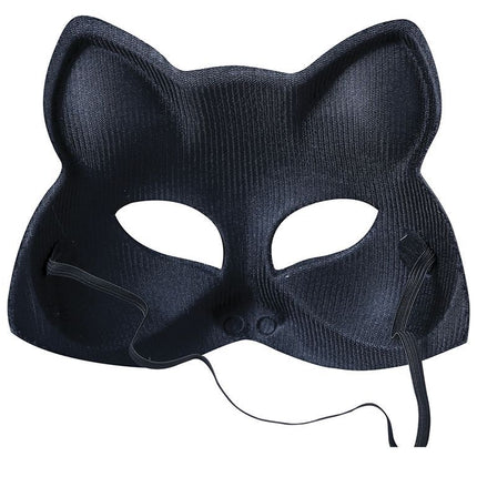 Zilveren Oogmasker Kat Pailletten