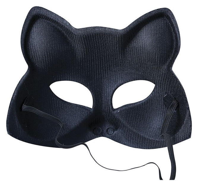 Zilveren Oogmasker Kat Pailletten