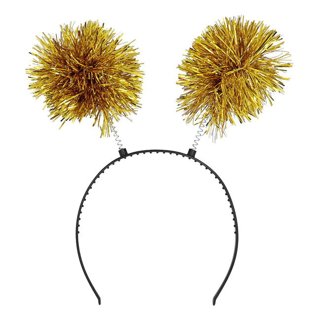 Gouden Haarband Pompoms