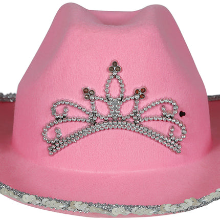 Pink felt cowboy hat, children