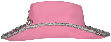 Pink felt cowboy hat, children