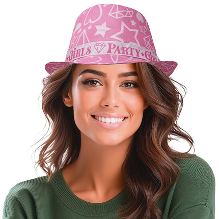 Party girls pink summer hat, adults