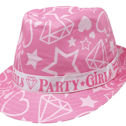 Party girls pink summer hat, adults