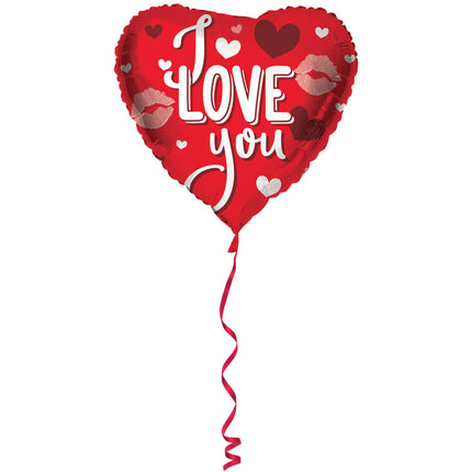 Hartvormige Folieballon I Love You Rood - 45cm