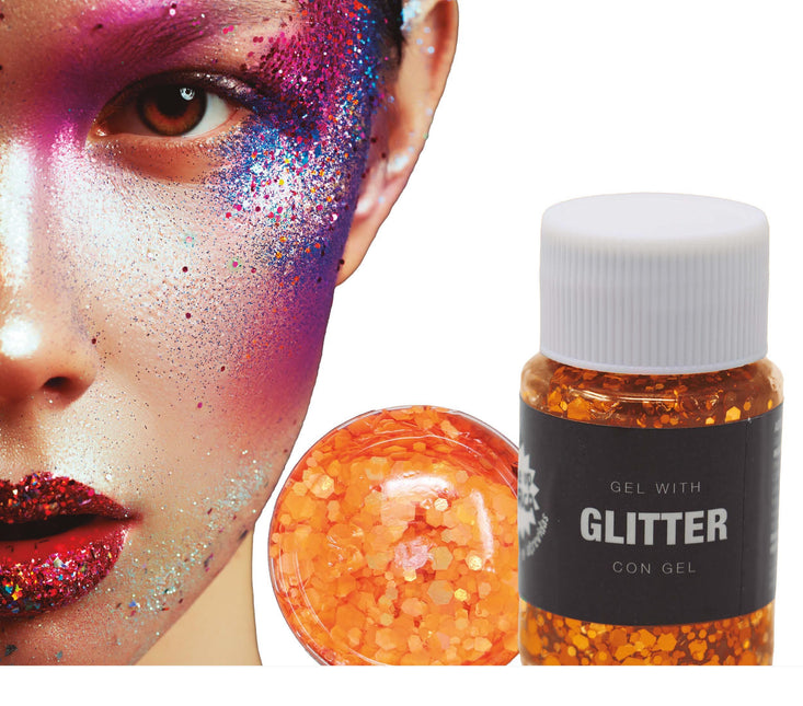 Oranje Glitter Gel 20g