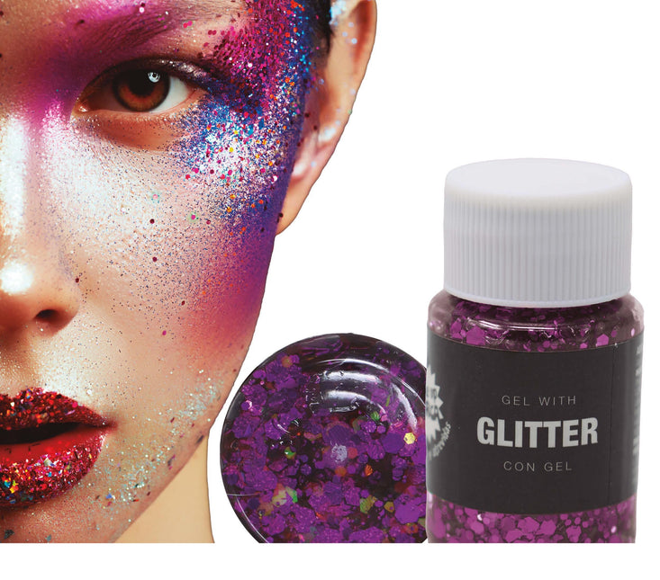 Paarse Glitter Gel 20g