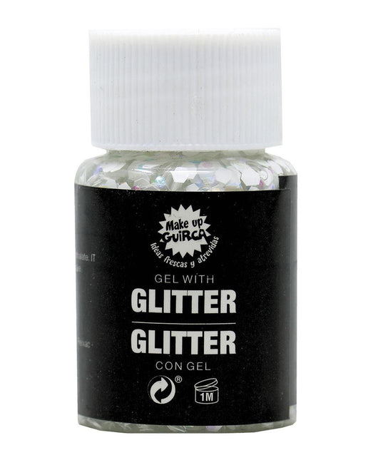 Witte Glitter Gel 20g