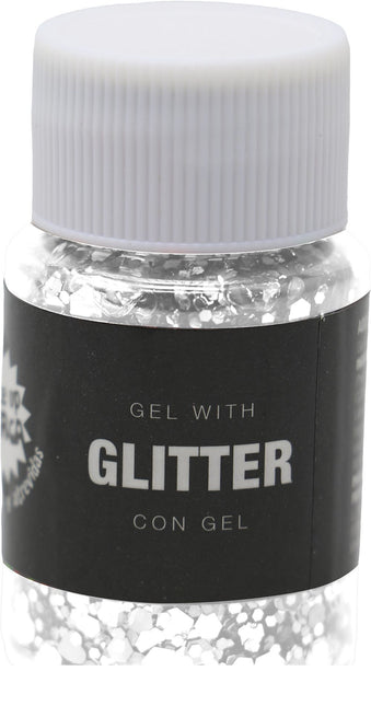 Witte Glitter Gel 20g