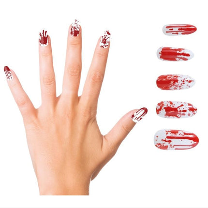 Halloween Nep Nagels Bloederig 10st