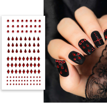 Halloween Nagelstickers Rood