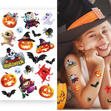 Halloween Nep Tattoos Gekleurd