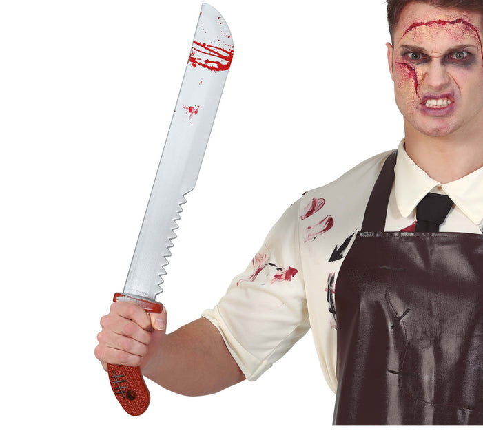 Halloween Nep Machete Met Zaag 60cm