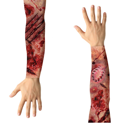 Halloween Nep Tattoosleeve Nep Wonden 2 delig