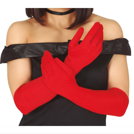 Halloween Handschoenen Rood 42cm