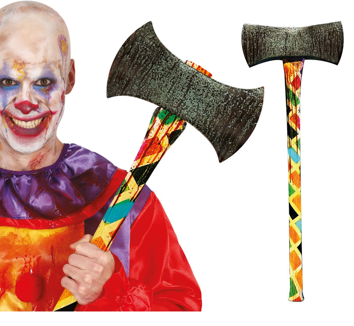 Halloween Nep Bijl Clown 73cm