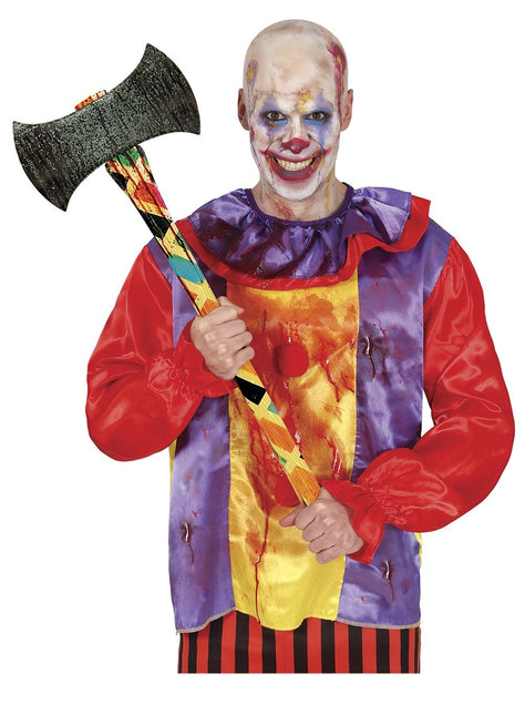 Halloween Nep Bijl Clown 73cm