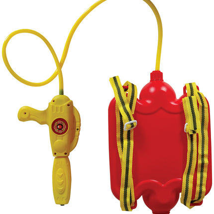 Backpack fire extinguisher water thrower