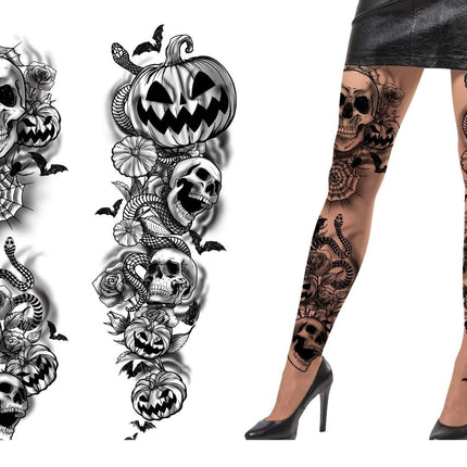 Halloween Legging Tattoos