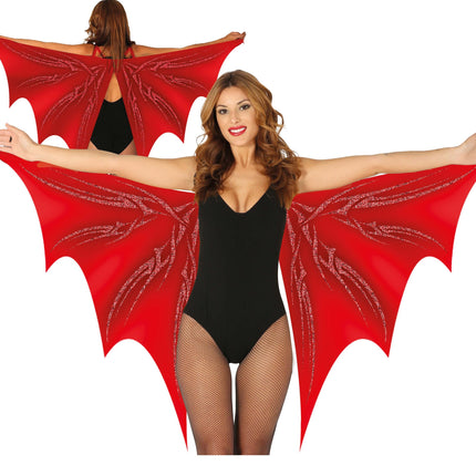 Halloween Vleugels Rood 1,7m