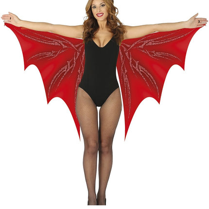 Halloween Vleugels Rood 1,7m