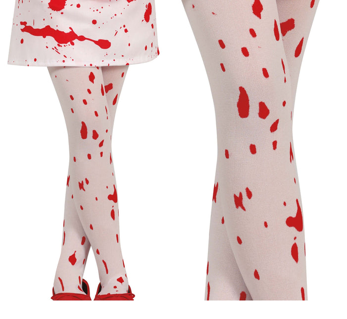 Rood Witte Halloween Legging Bloederig Kind