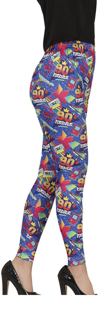 Jaren 90 Legging Blauw Dames