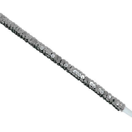 Sequinned charleston cigarrete holder, 30 cms 20s cigarette holder silver sequin, 30cm