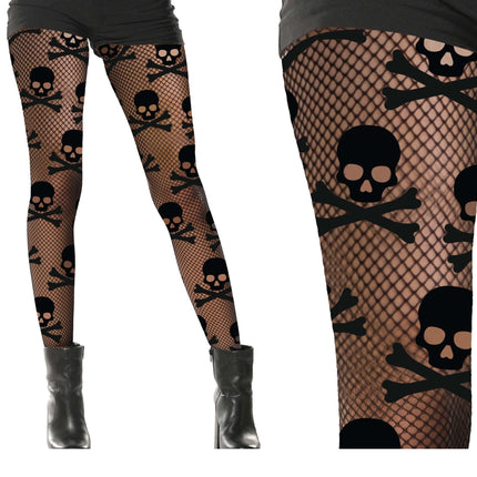 Halloween Panty Zwart Schedels