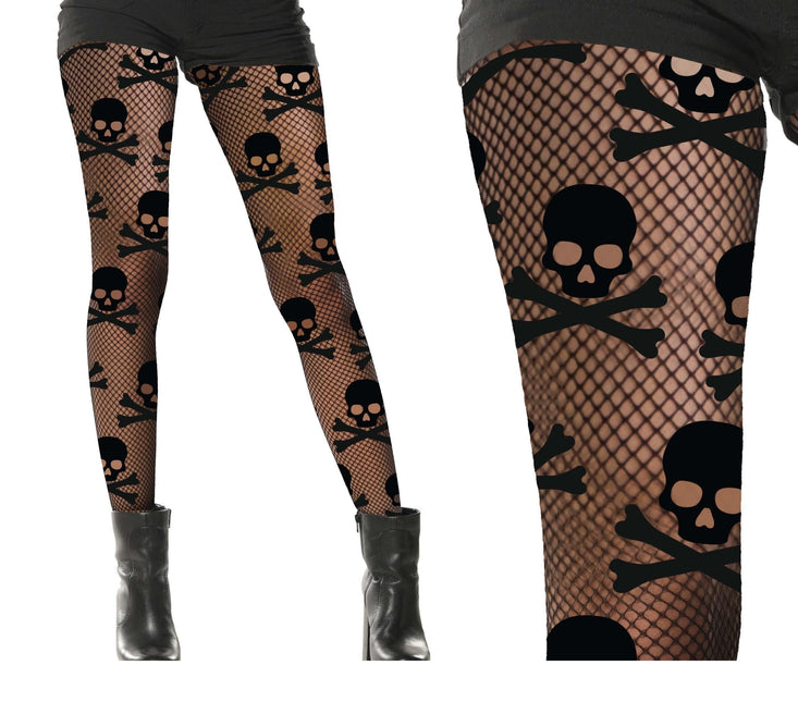 Halloween Panty Zwart Schedels