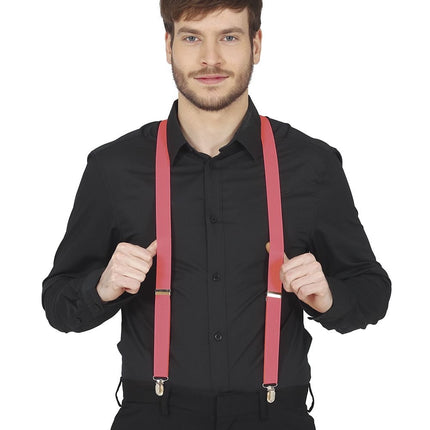 Suspenders Coral Pink