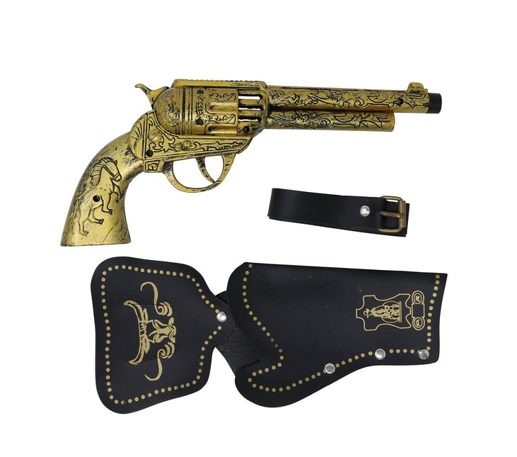 Nep Geweer Revolver Cowboy met Holster 29cm