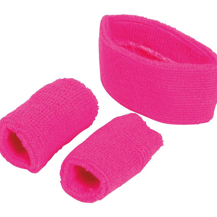 Zweetbandjes Roze Set 3 delig