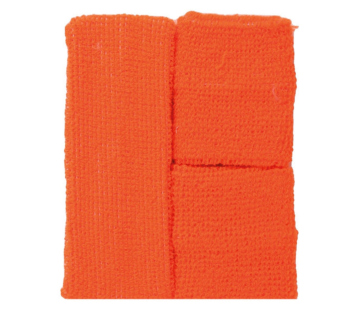 Zweetbandjes Oranje Set 3 delig