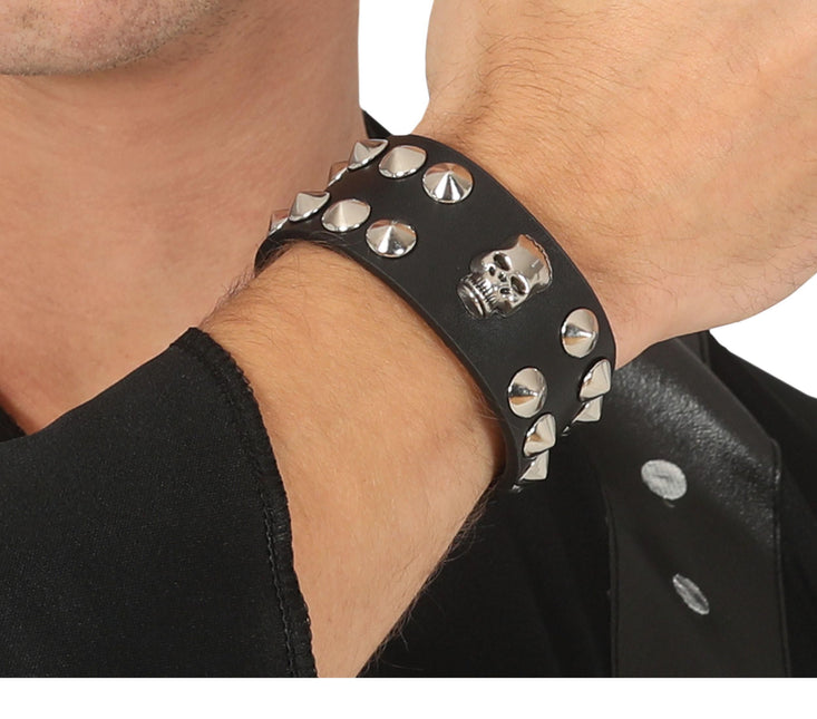 Doodshoofd Armband Zwart