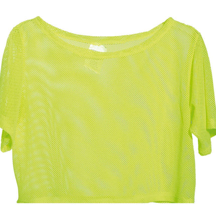 Visnet T/shirt Neon Geel Kort L