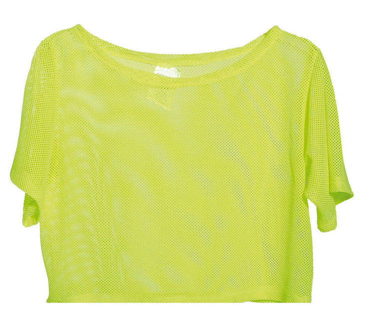 Visnet T/shirt Neon Geel Kort L