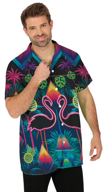 Neon flamingos shirt