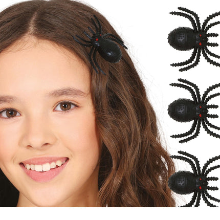 Halloween Haarclip Nep Spin 3cm 3st