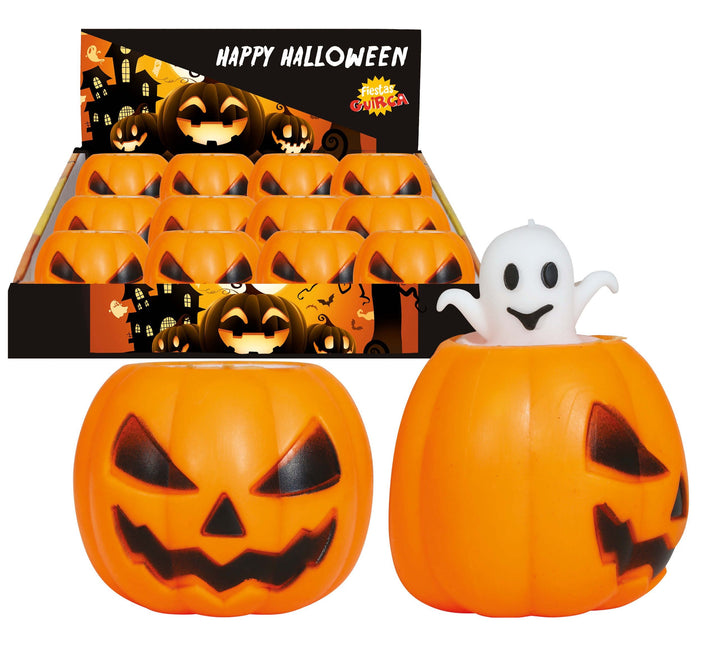 Halloween Uitdeelcadeautjes Spook Pompoenen 5cm 12st