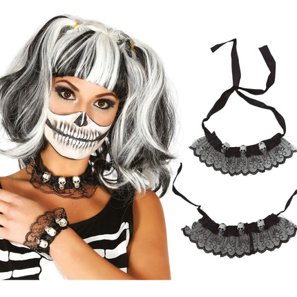 Halloween Armband En Choker Doodskop