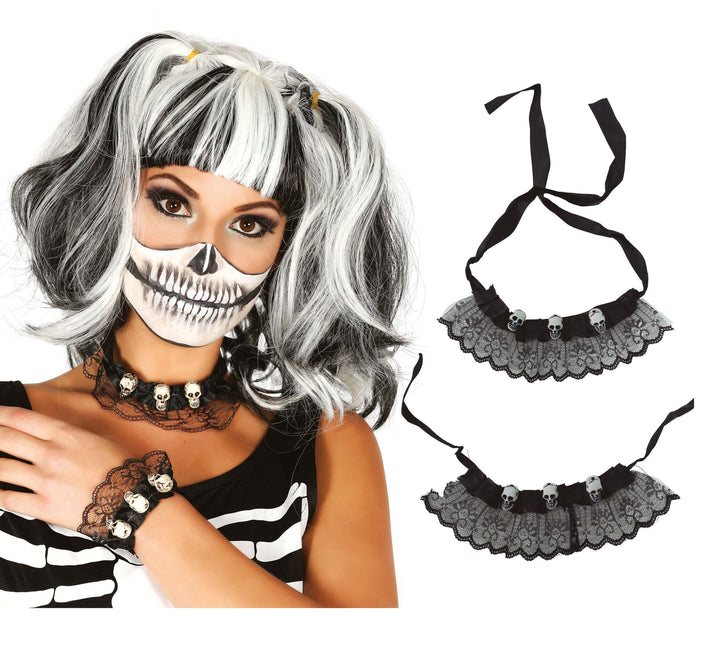 Halloween Armband En Choker Doodskop