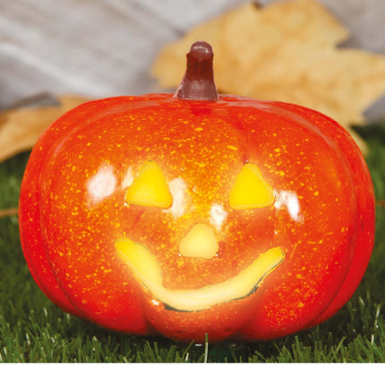 Halloween Pompoen met Licht 16cm